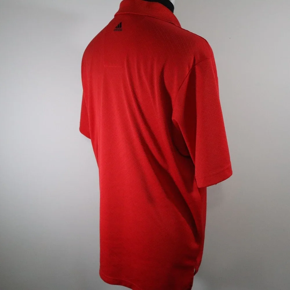 Adidas Golf Polo Shirt Mens Medium Climacool Red‎ Short Sleeve Gator Creek Club